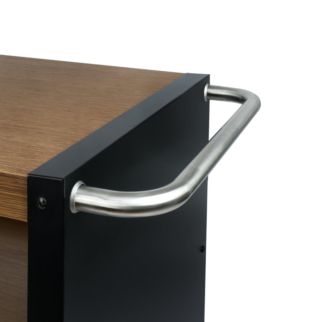 Grill cart, black, 95 x 50 x 90 cm, including large work surface