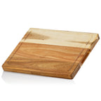 Planche à découper en bois d'acacia, 40 x 30 x 3 cm, avec rigole à jus
