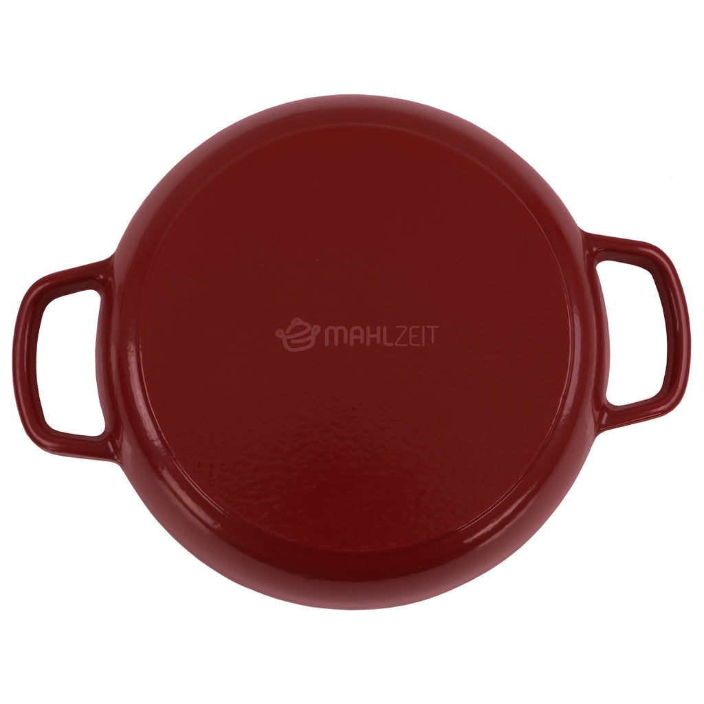 Ensemble pour pot à pain, 6,4 litres, en fonte émaillée, comprenant une anse à pain et un dessous de plat.