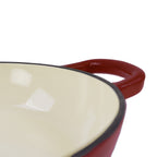 Ensemble pour pot à pain, 6,4 litres, en fonte émaillée, comprenant une anse à pain et un dessous de plat.