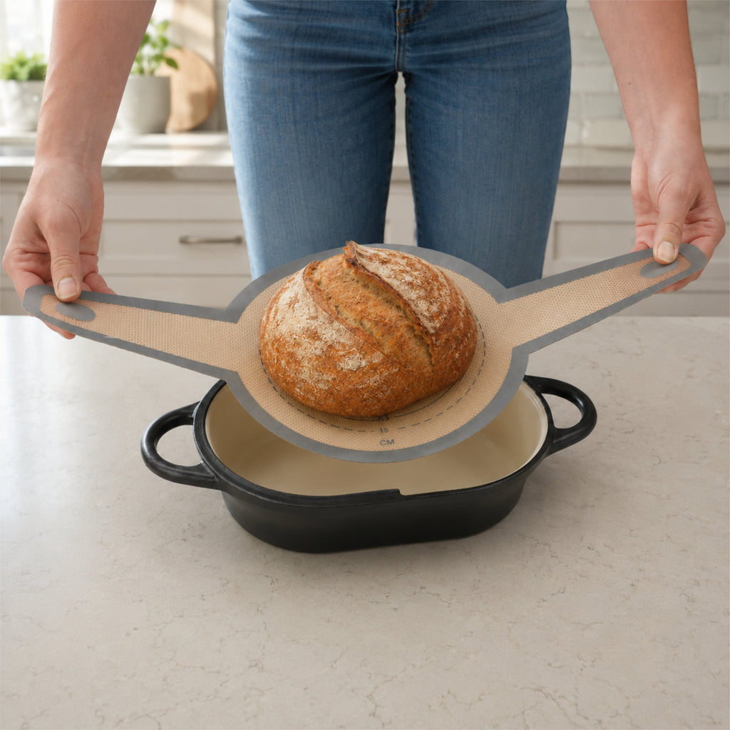 Brottopf Set, 2,5 Liter, Gusseisen, emailliert, inkl. Brotschlinge
