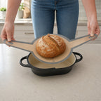 Brottopf Set, 2,5 Liter, Gusseisen, emailliert, inkl. Brotschlinge