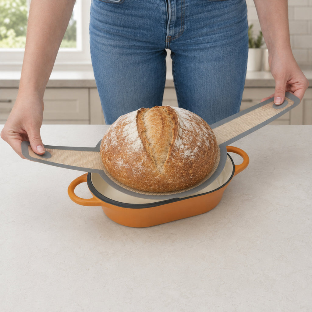 Brottopf Set, 2,5 Liter, Gusseisen, emailliert, inkl. Brotschlinge
