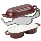 Brottopf Set, 5 Liter, Gusseisen, emailliert, inkl. Brotschlinge und zwei Backkammern