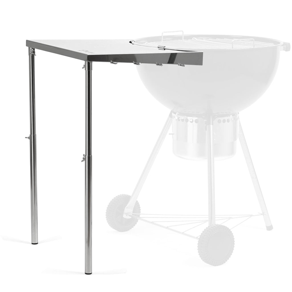 Table d'appoint en acier inoxydable pour barbecue à charbon de Ø 57 cm