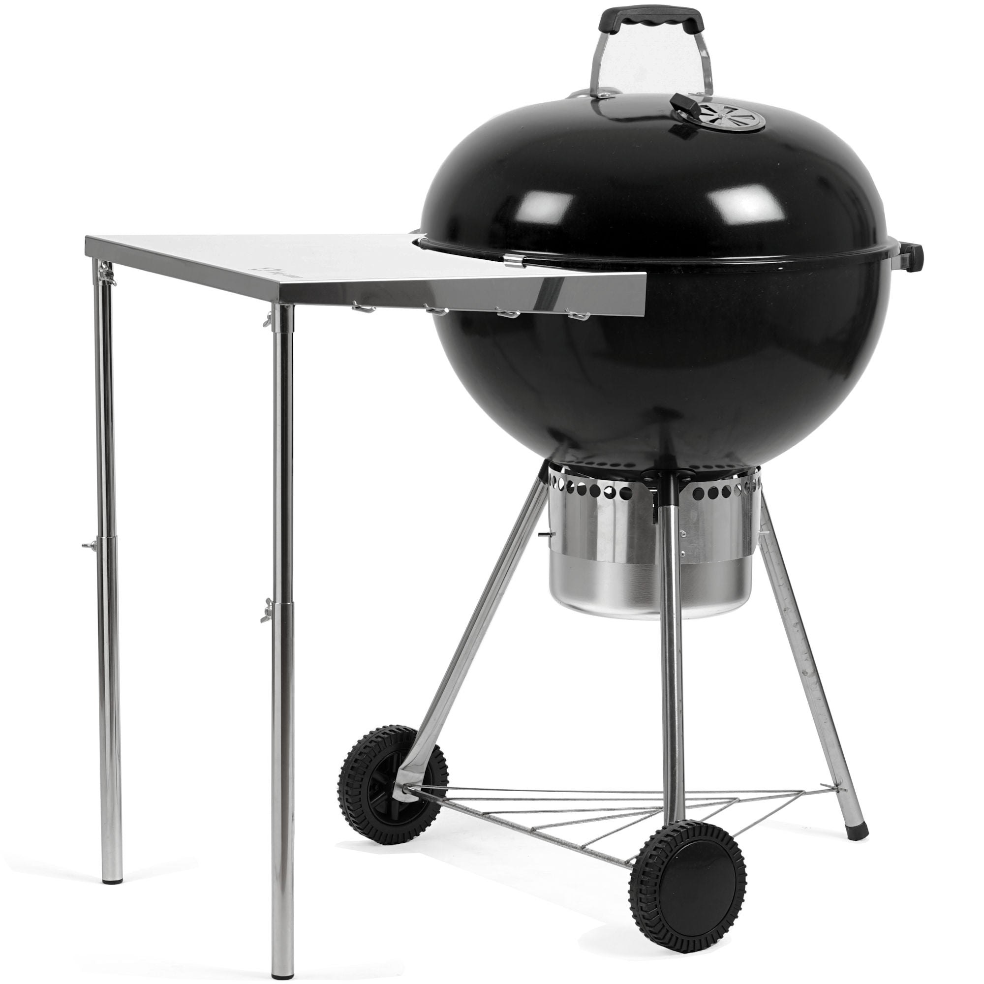 Table d'appoint en acier inoxydable pour barbecue à charbon de Ø 57 cm
