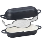 Brottopf Set, 4,5 Liter, Gusseisen, emailliert, inkl. Brotschlinge