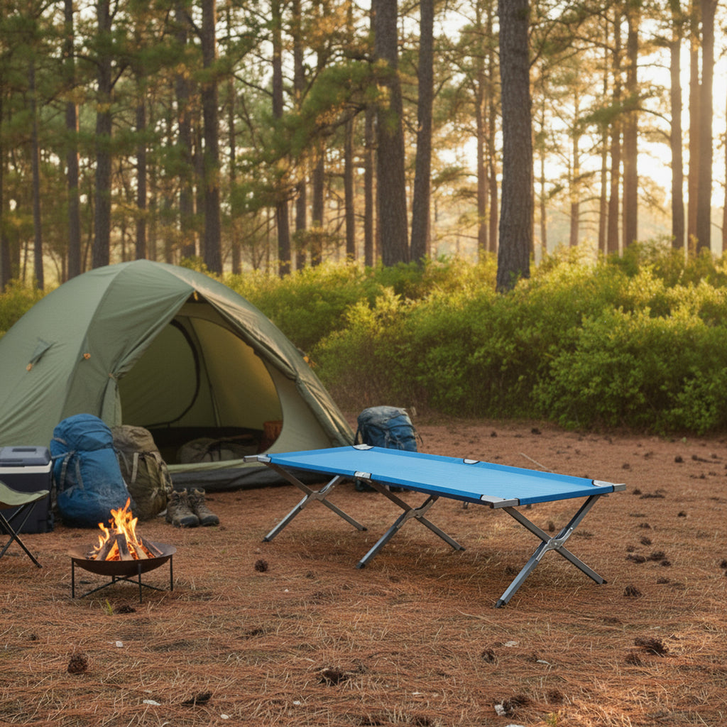 Lit de camp, jusqu'à 180 kg, sac de transport inclus, lit de camp