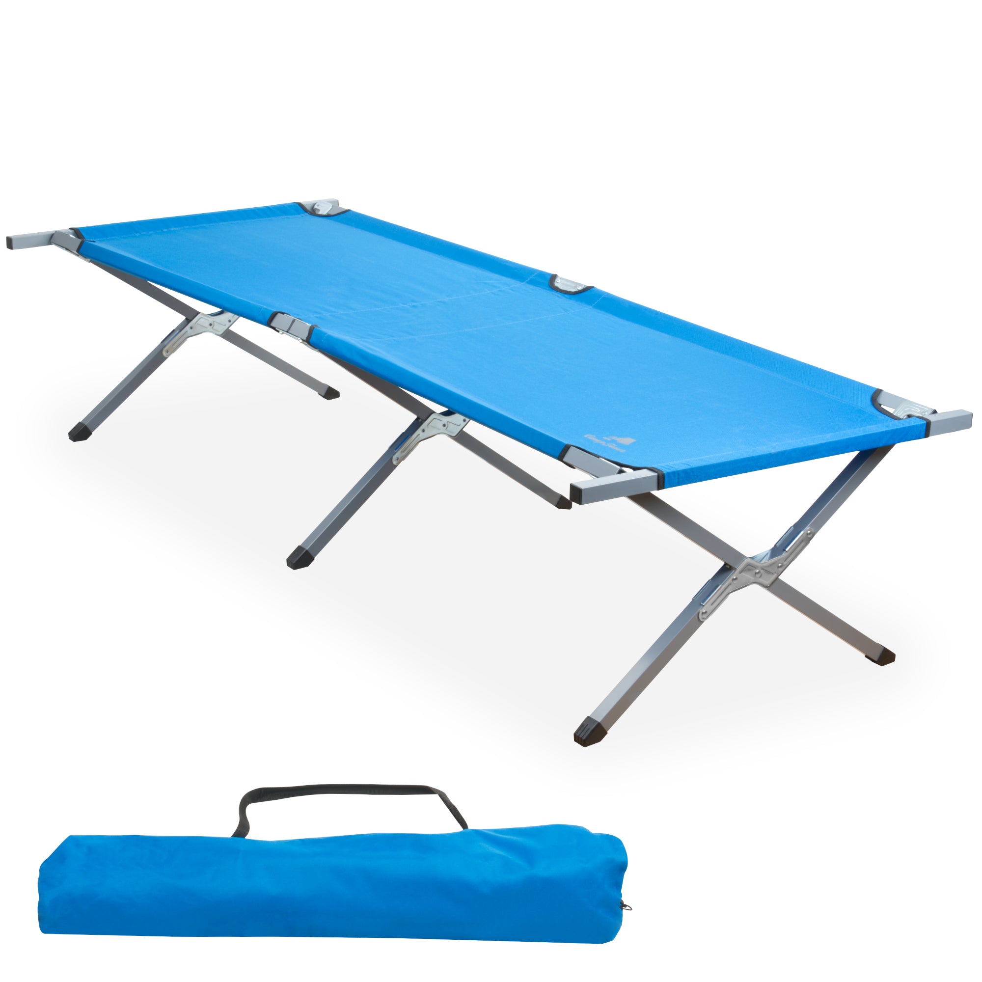 Camp bed, up to 200 kg, including carrying bag, camping cot