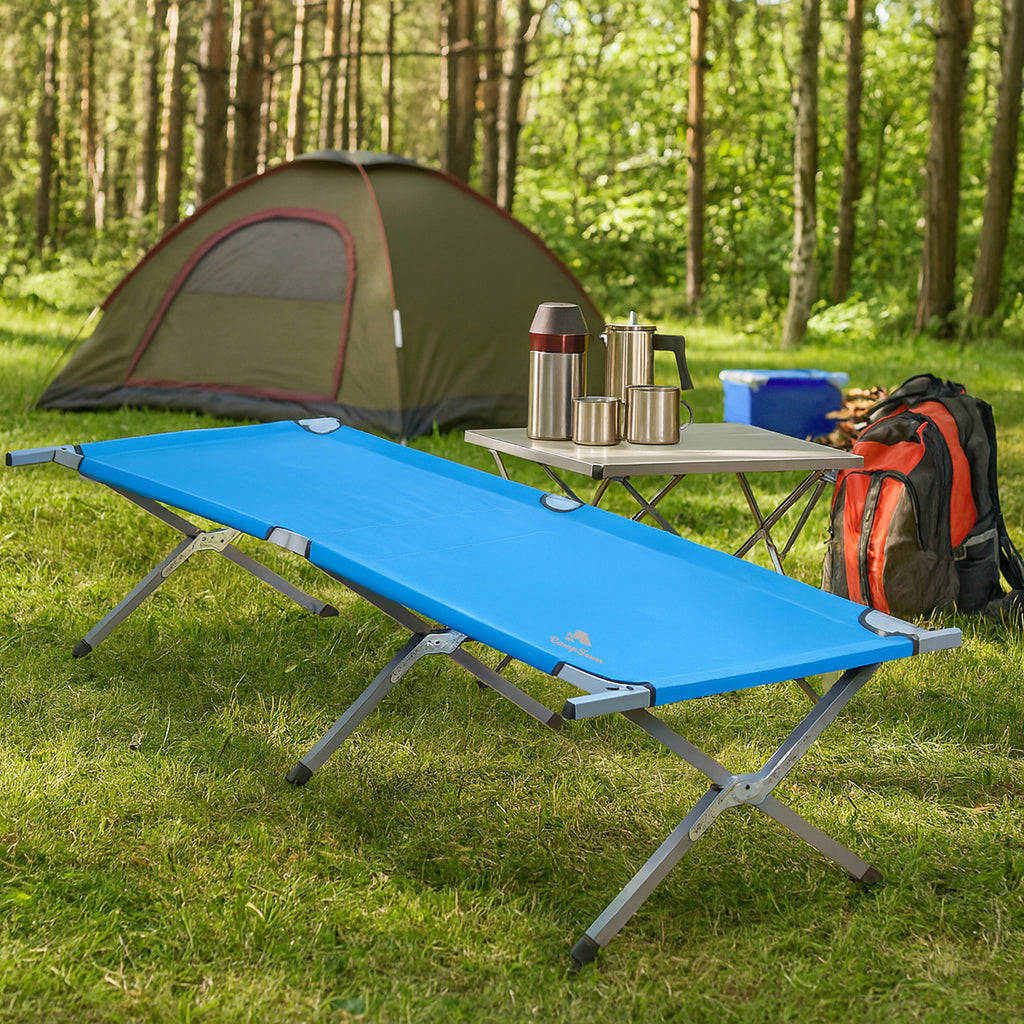 Camp bed, up to 200 kg, including carrying bag, camping cot