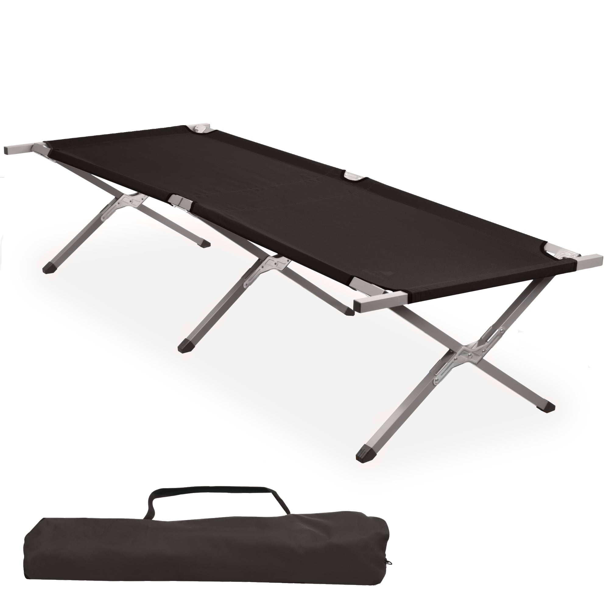 Camp bed, up to 200 kg, including carrying bag, camping cot