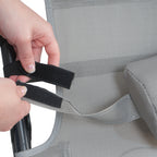 Chaise longue, comprenant un auvent et des rouleaux de massage pour les bras