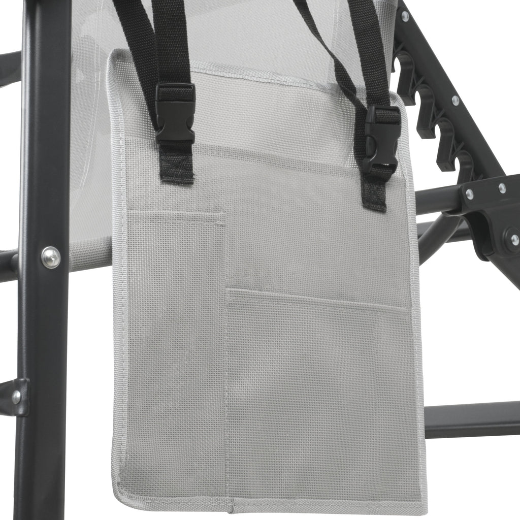 Chaise longue, comprenant un auvent et des rouleaux de massage pour les bras