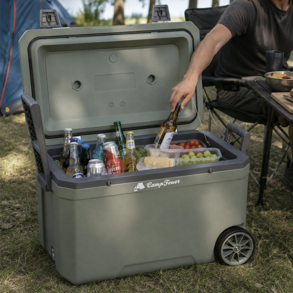 Glacière, 70 litres, avec roues