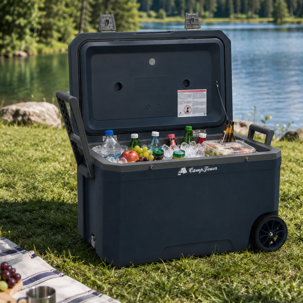 Glacière, 70 litres, avec roues