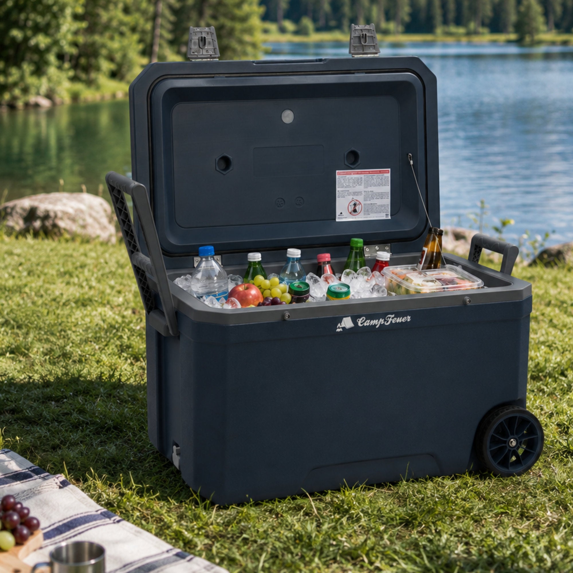 Glacière, 70 litres, avec roues