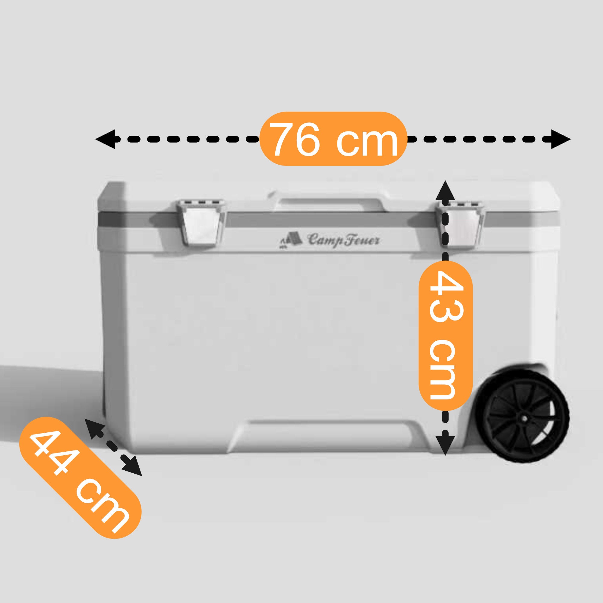 Kühlbox, 70 Liter, mit Rädern