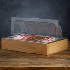 Chilled serving platter, 53 x 34 x 27 cm, GN 1/1, incl. wooden frame