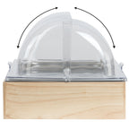 Chilled serving platter, 53 x 34 x 27 cm, GN 1/1, incl. wooden frame