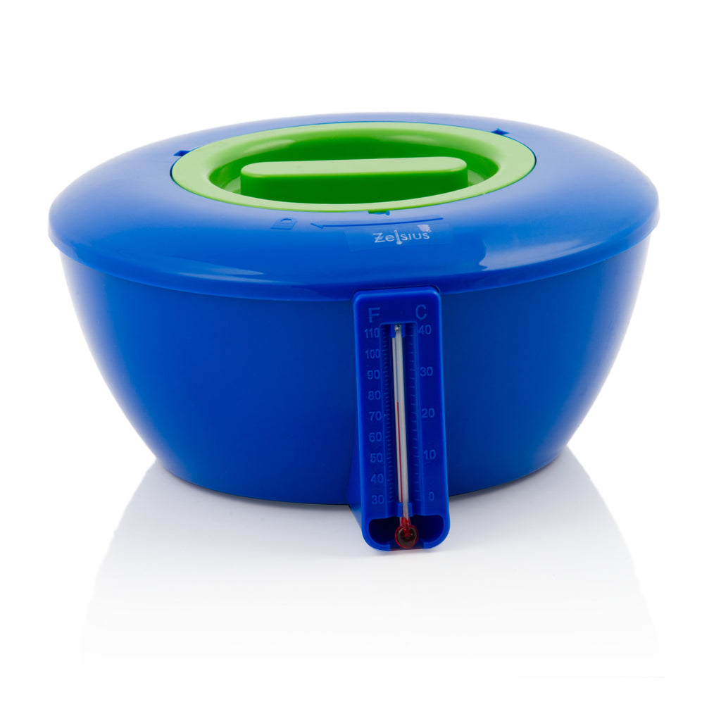 Flotteur doseur de piscine, comprenant thermomètre et distributeur de chlore