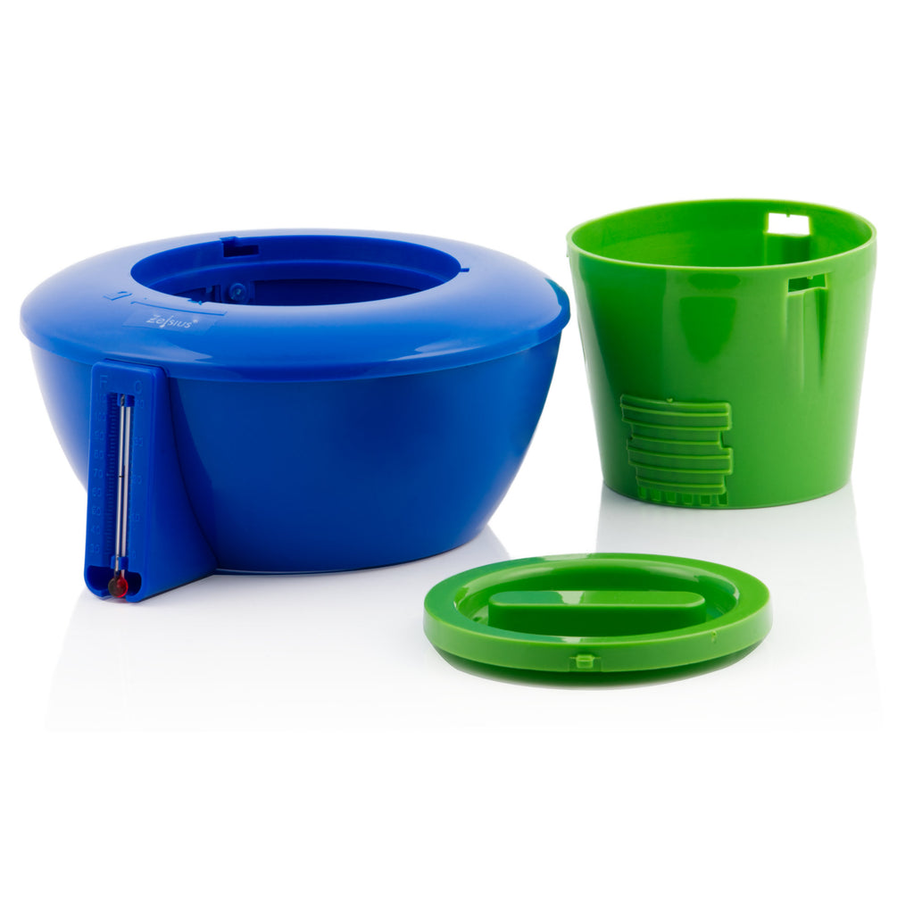 Flotteur doseur de piscine, comprenant thermomètre et distributeur de chlore