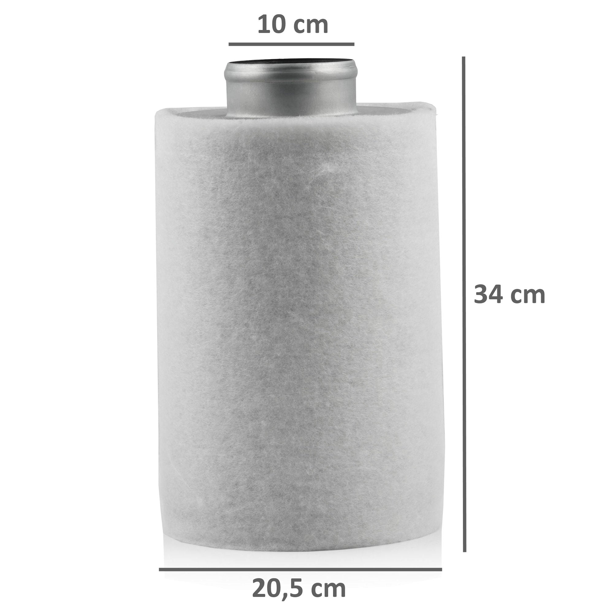 Kit de culture « Basique », Ø100 mm, comprenant un extracteur d’air, un filtre à charbon actif et un tuyau flexible.