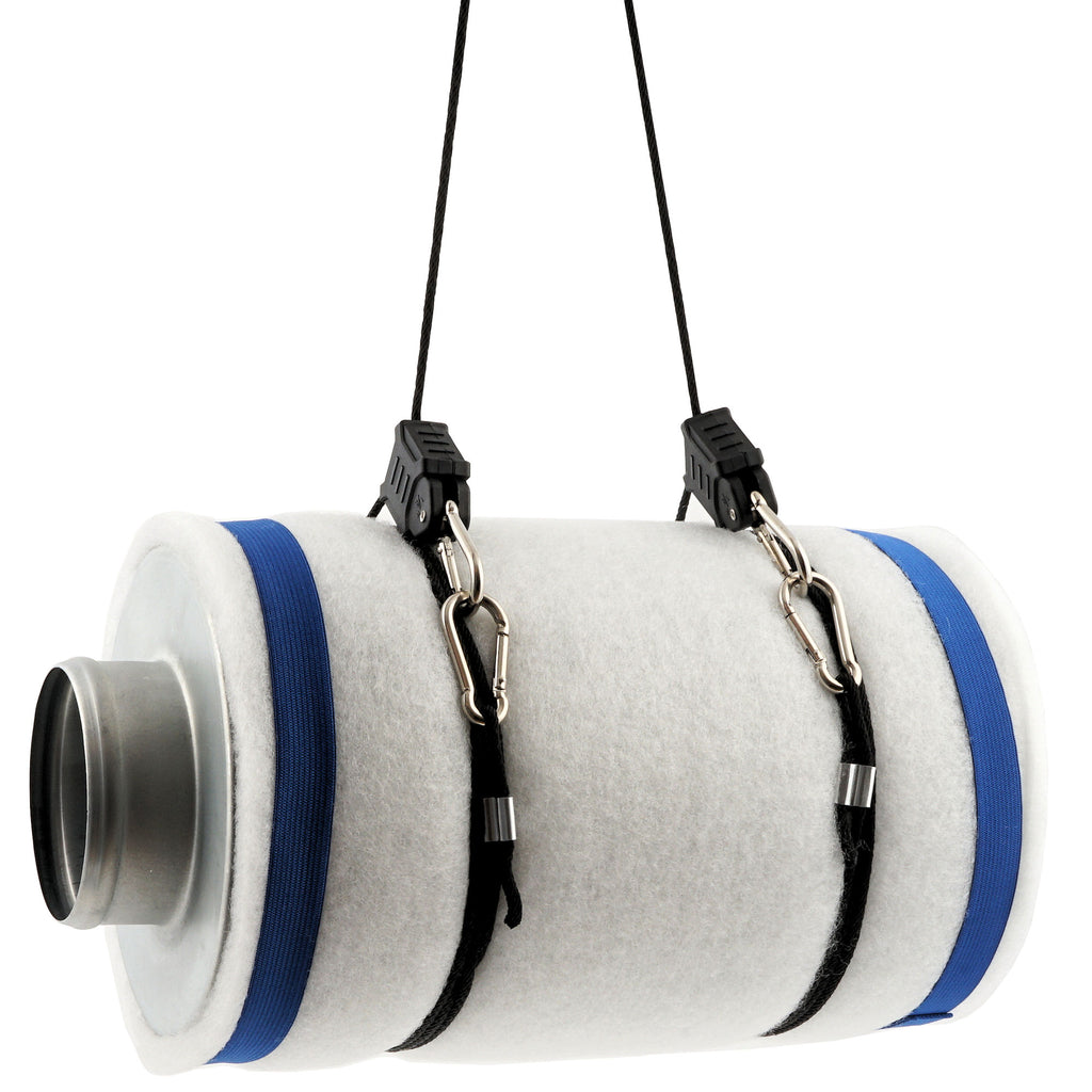 Kit de culture « Basique », Ø100 mm, comprenant un extracteur d’air, un filtre à charbon actif et un tuyau flexible.