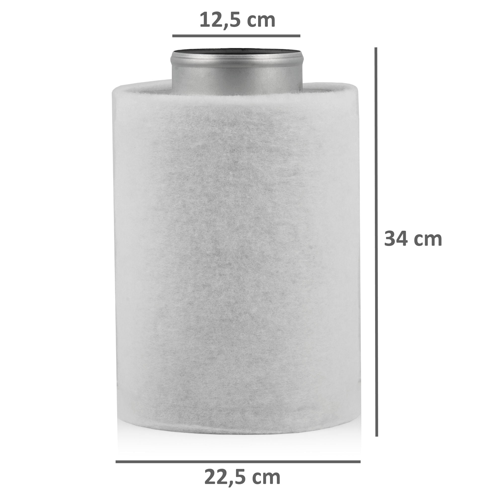 Filtre à charbon actif Grow, 125 mm, 240 m³/h, type ECO, filtre à charbon actif