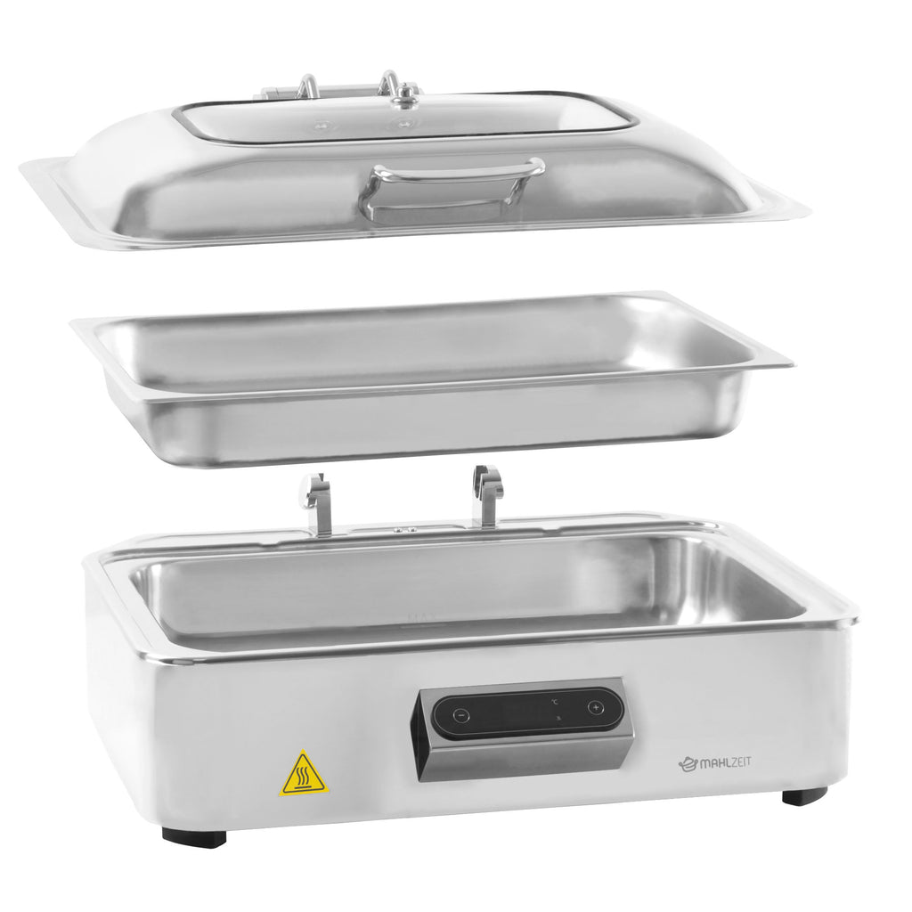 Chafing Dish, Edelstahl, 9,5 Liter, inkl. Display und Deckel