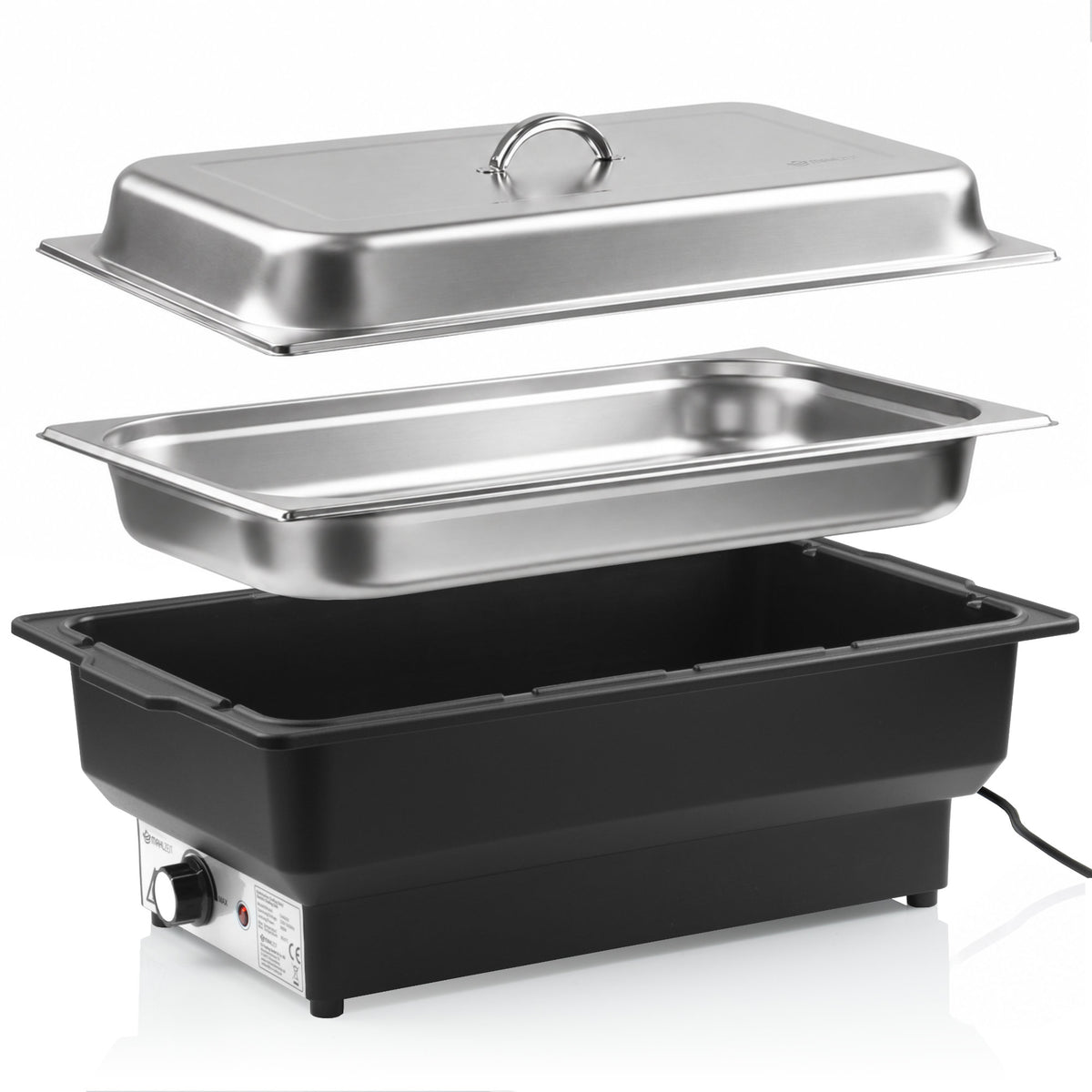 Chafing Dish, Edelstahl, 8 Liter, mit Deckel
