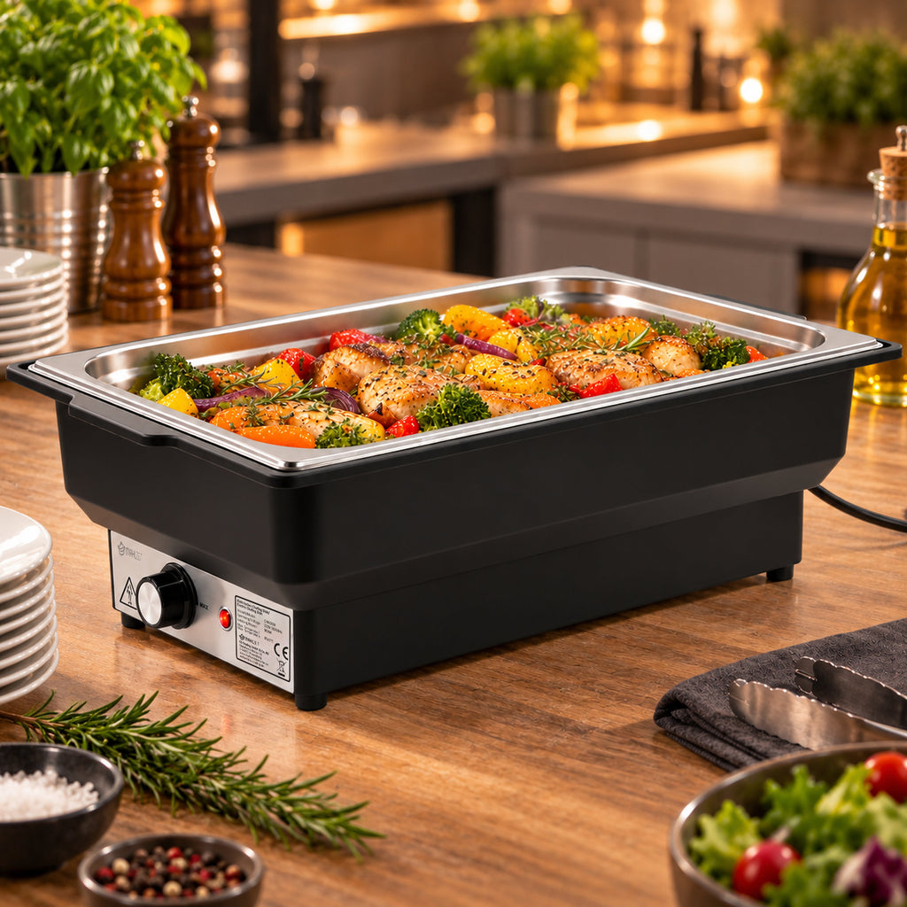 Chafing Dish, Edelstahl, 8 Liter, mit Deckel