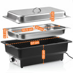 Chafing Dish, Edelstahl, 8 Liter, mit Deckel