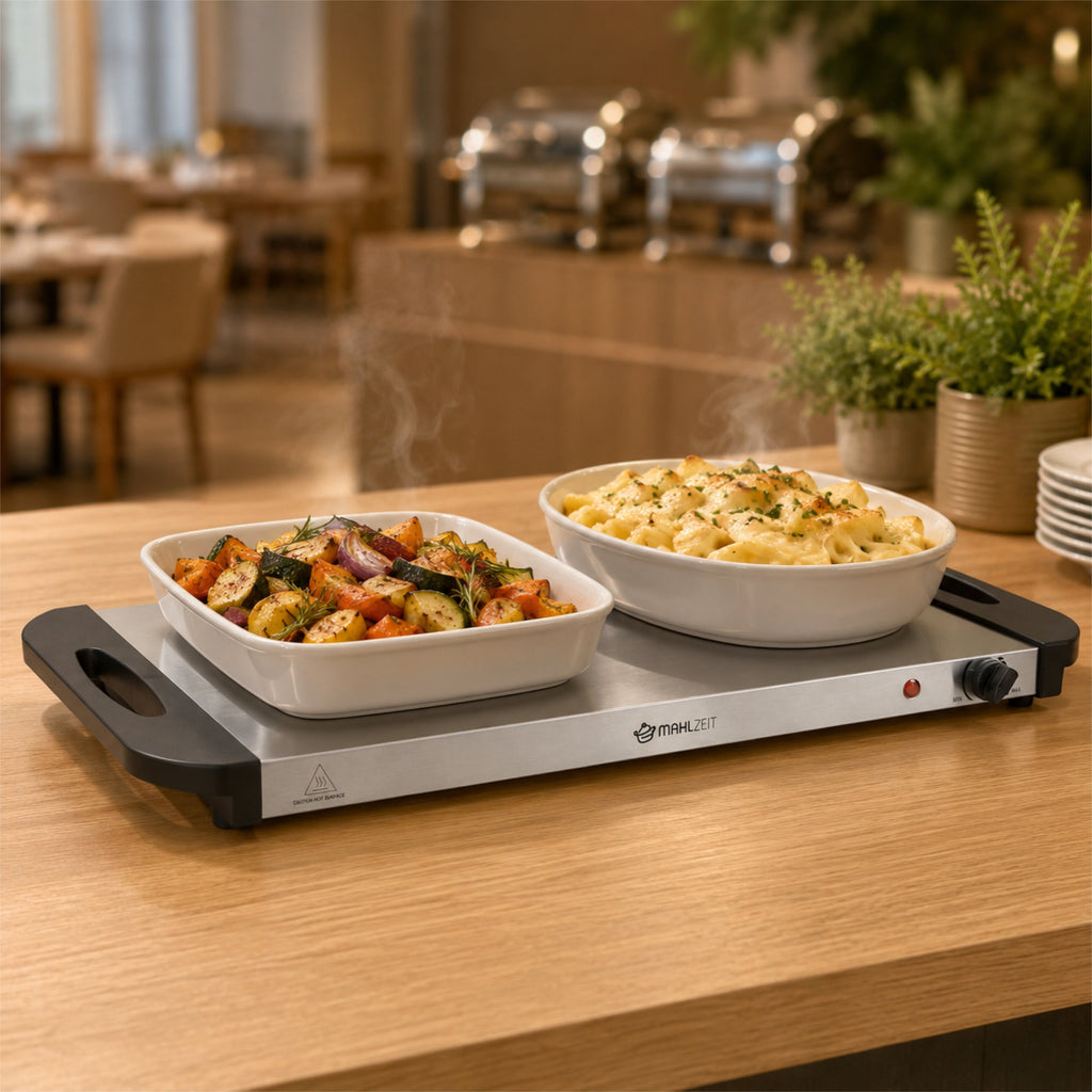 Edelstahl 2in1 Buffetwärmer mit 3x 1/3 GN-Behältern