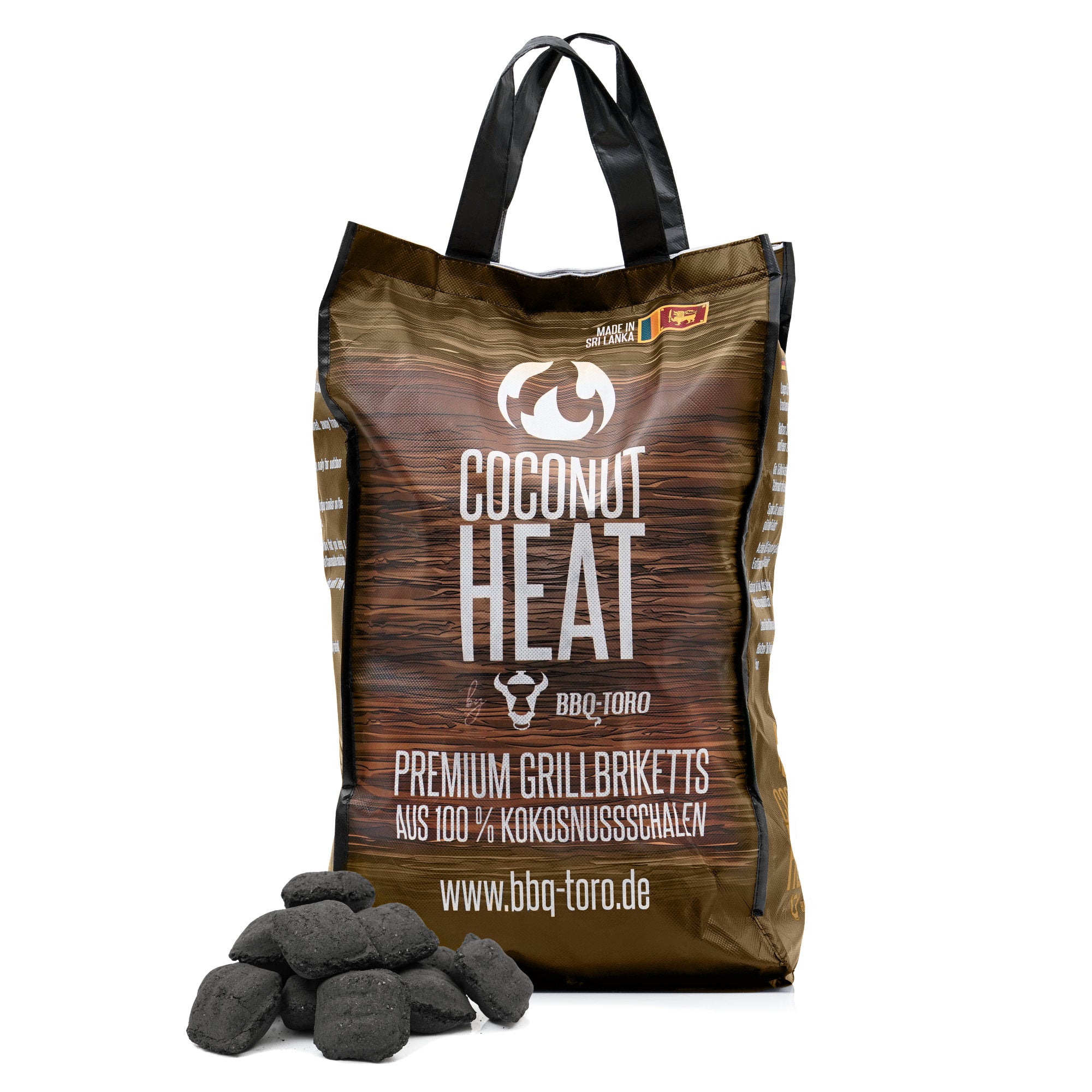 Coconut Heat grill briquettes, premium, 100% coconut