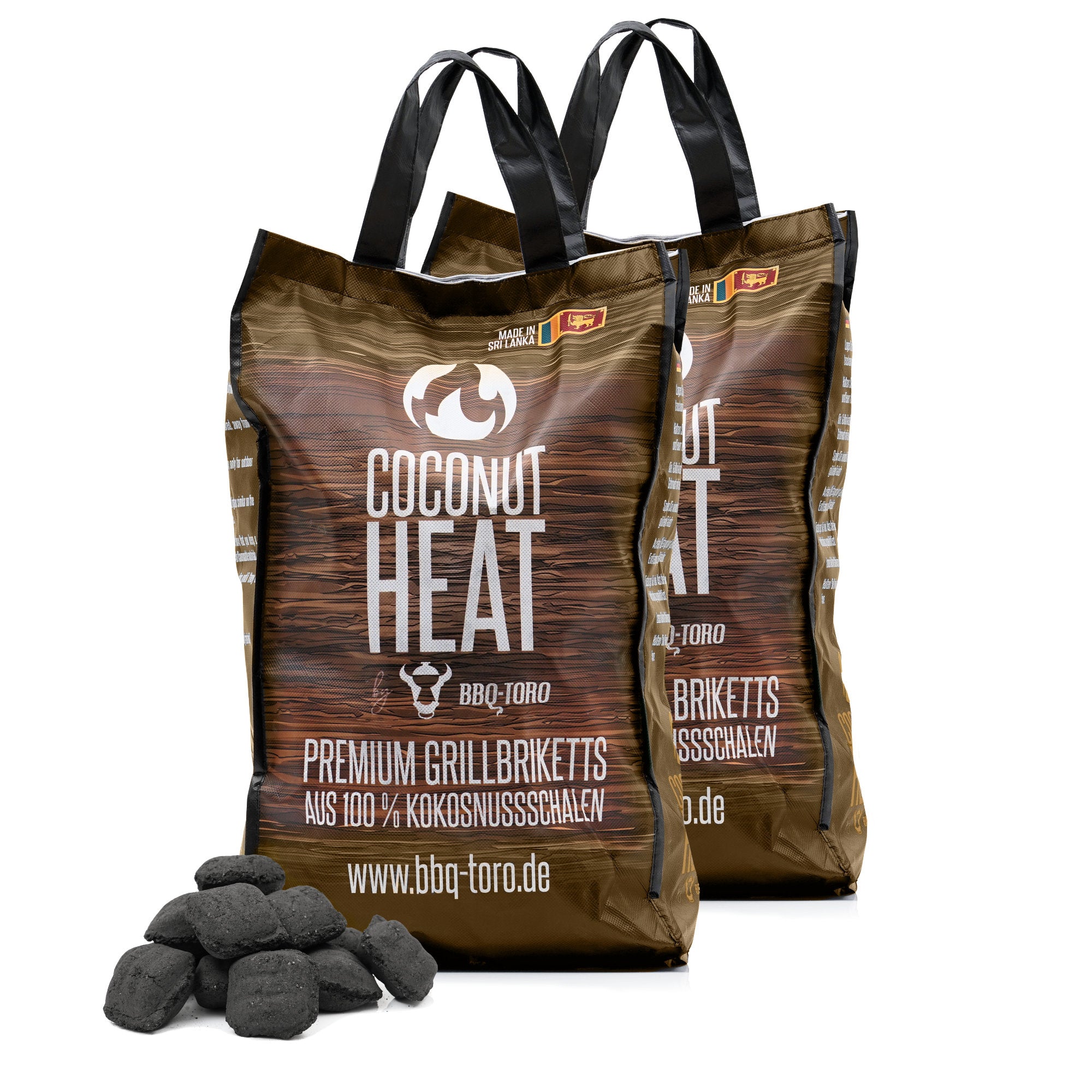 Coconut Heat grill briquettes, premium, 100% coconut