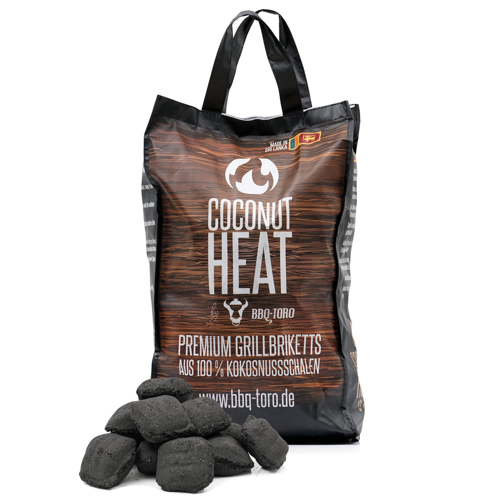Coconut Heat grill briquettes, premium, 100% coconut
