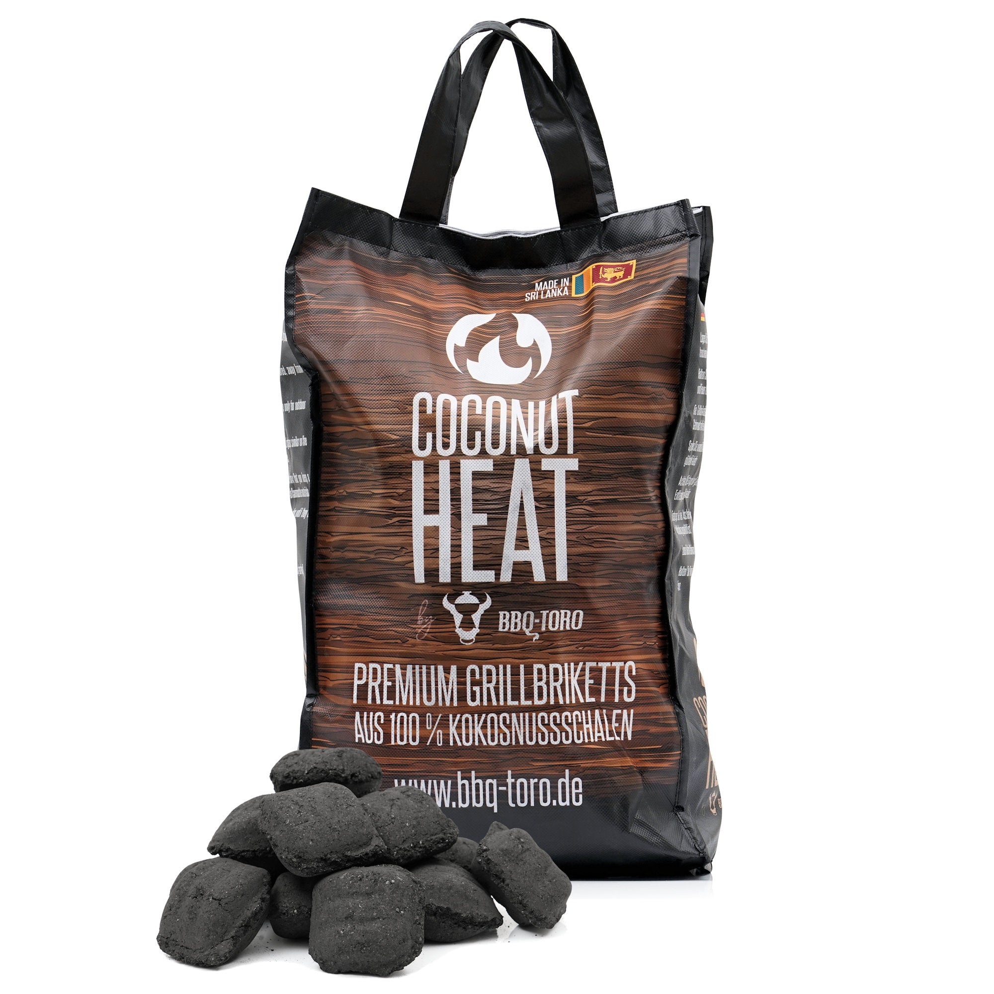 Coconut Heat grill briquettes, premium, 100% coconut