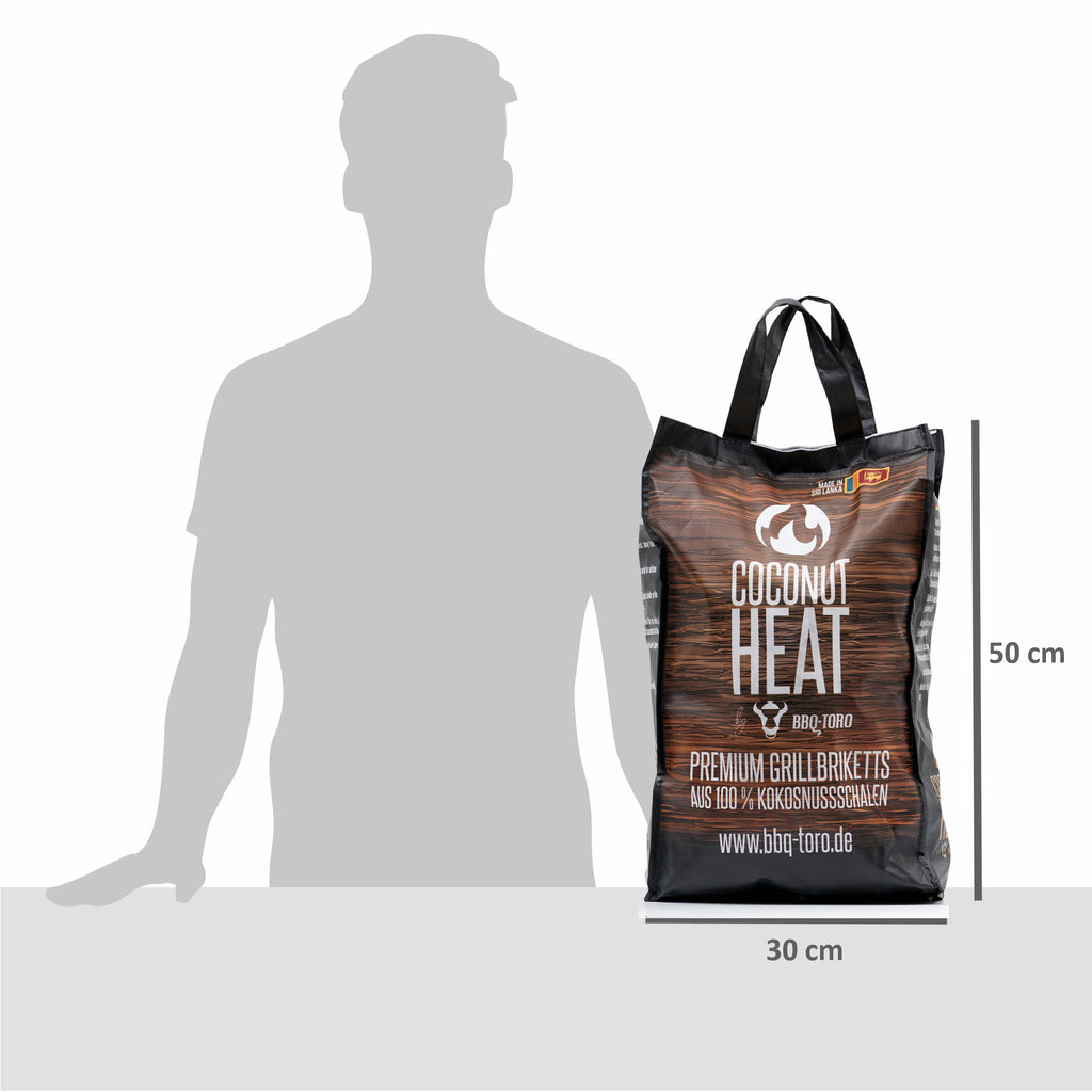 Coconut Heat grill briquettes, premium, 100% coconut