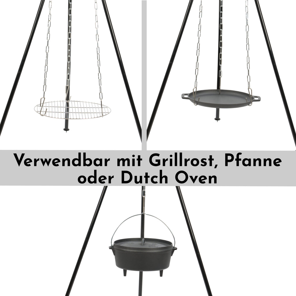 Dutch Oven, 6-piece set, cast iron, including wooden box