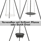 Dutch Oven, 6-piece set, cast iron, including wooden box