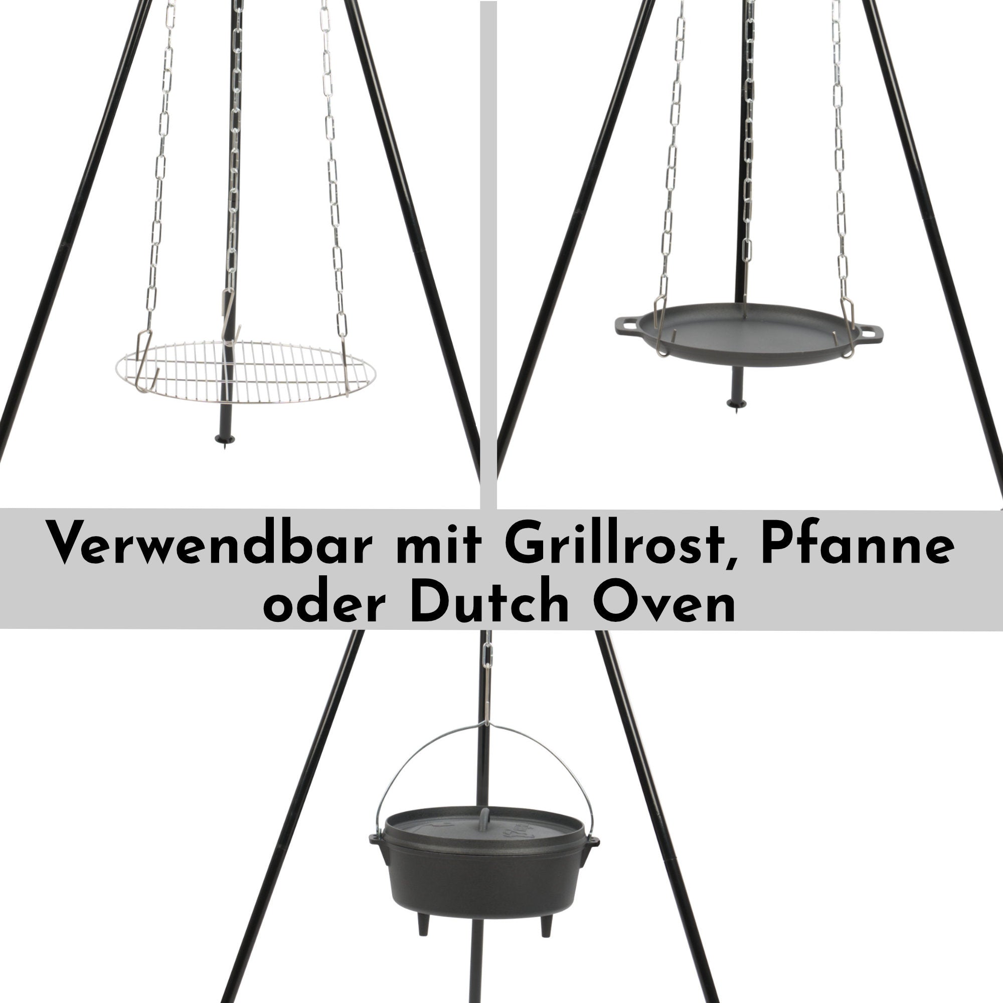Dutch Oven, 6-piece set, cast iron, including wooden box