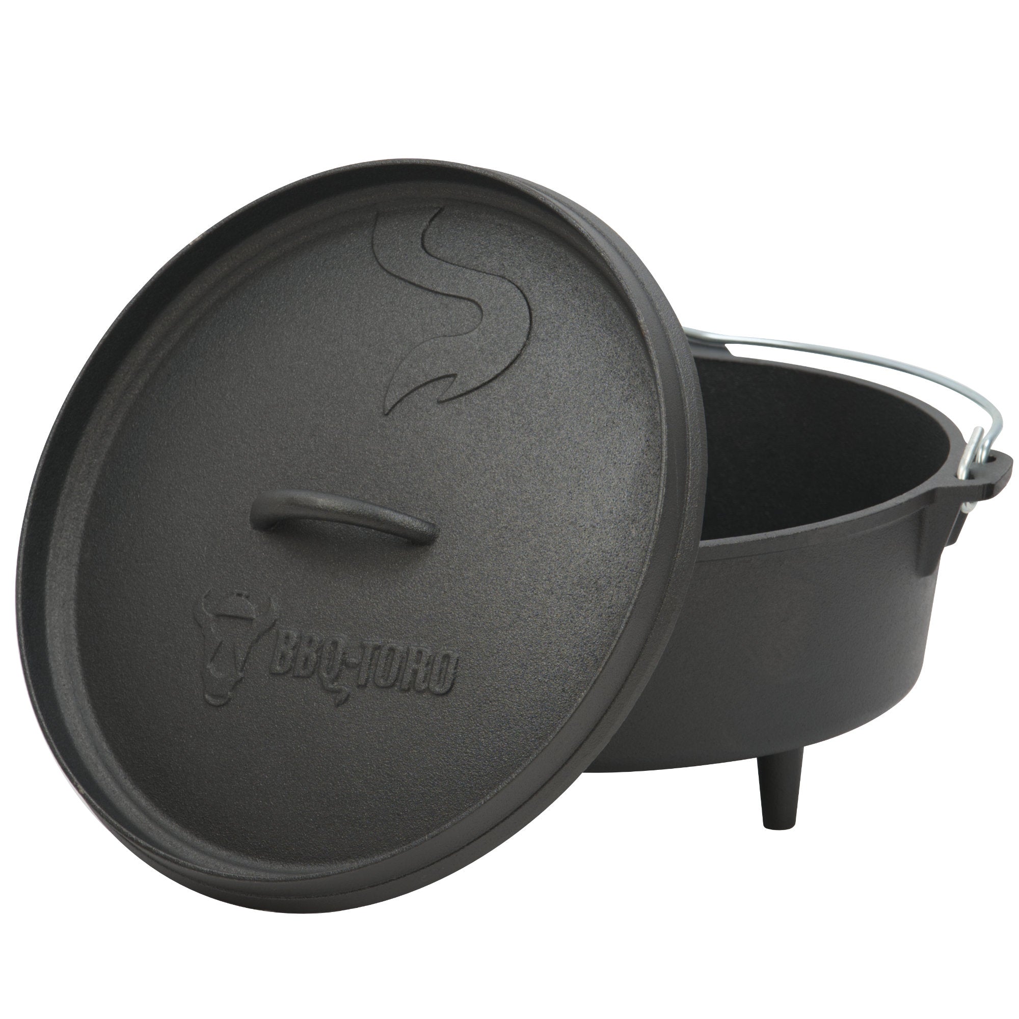 Dutch Oven, 6-piece set, cast iron, including wooden box