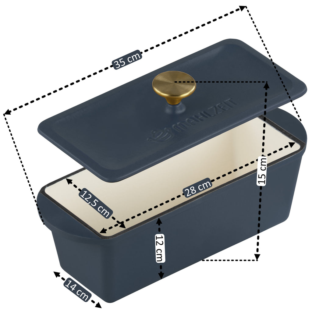 Bräter, 3 Liter, Gusseisen, emailliert, inkl. Deckel