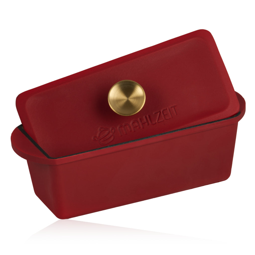 Roasting pan set, 5-piece, cast iron, enamelled