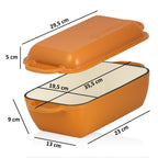 Batterie de cuisine, 3 pièces, en fonte émaillée