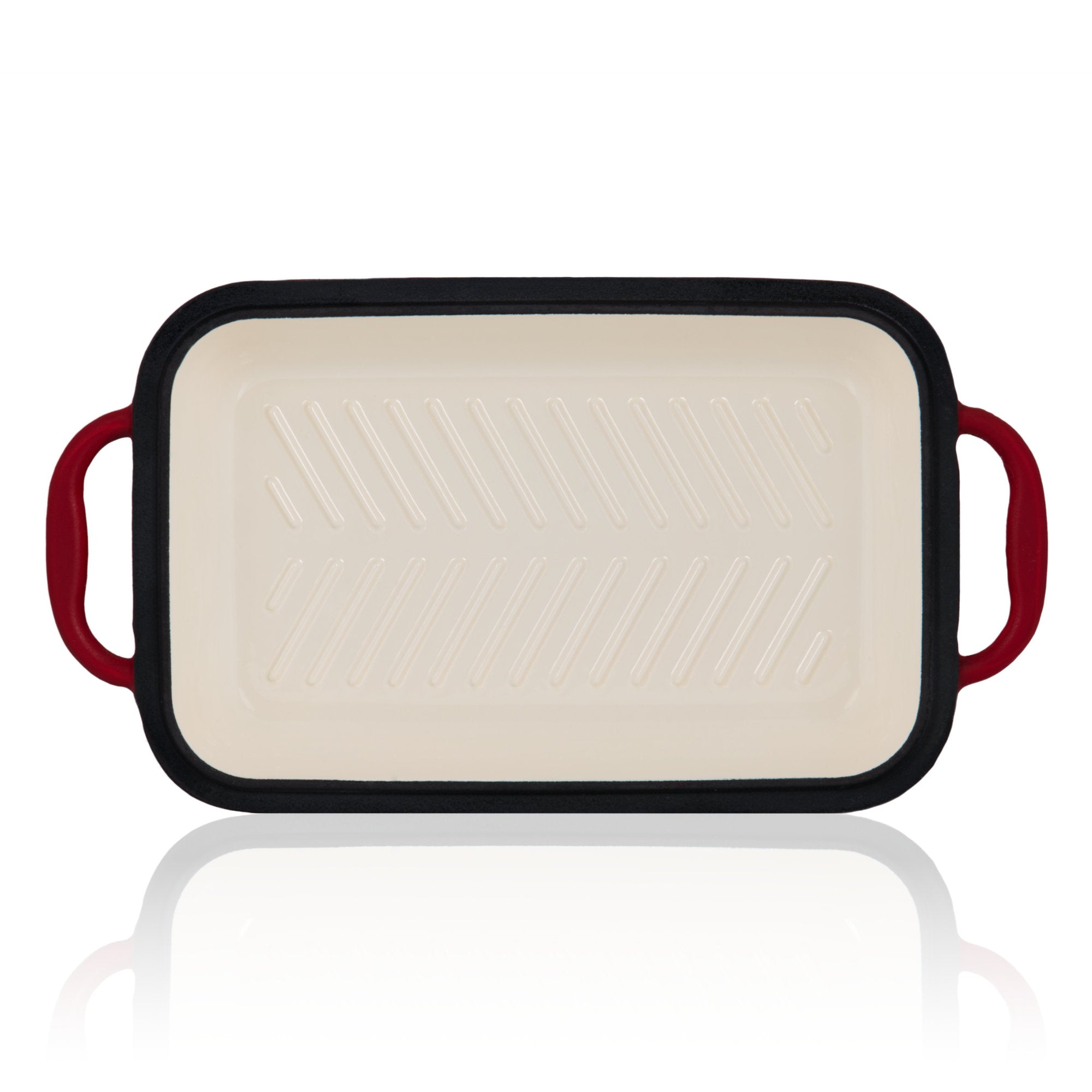 Roasting pan set, 3-piece, cast iron, enamelled