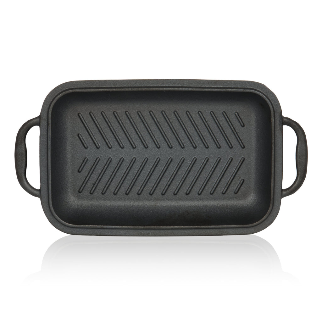 Plat à rôtir 2 en 1, 4,5 litres, en fonte, avec couvercle