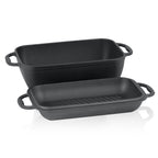 2-in-1 roasting pan, 4.5 liters, cast iron, including lid