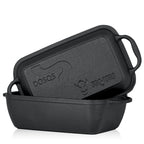 2-in-1 roasting pan, 4.5 liters, cast iron, including lid