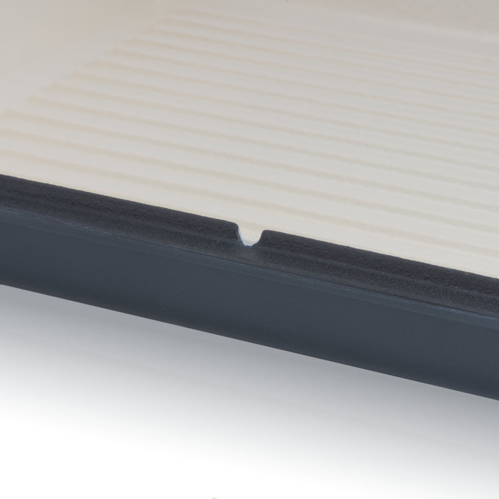 Batterie de cuisine 3 pièces en fonte émaillée, avec couvercle.